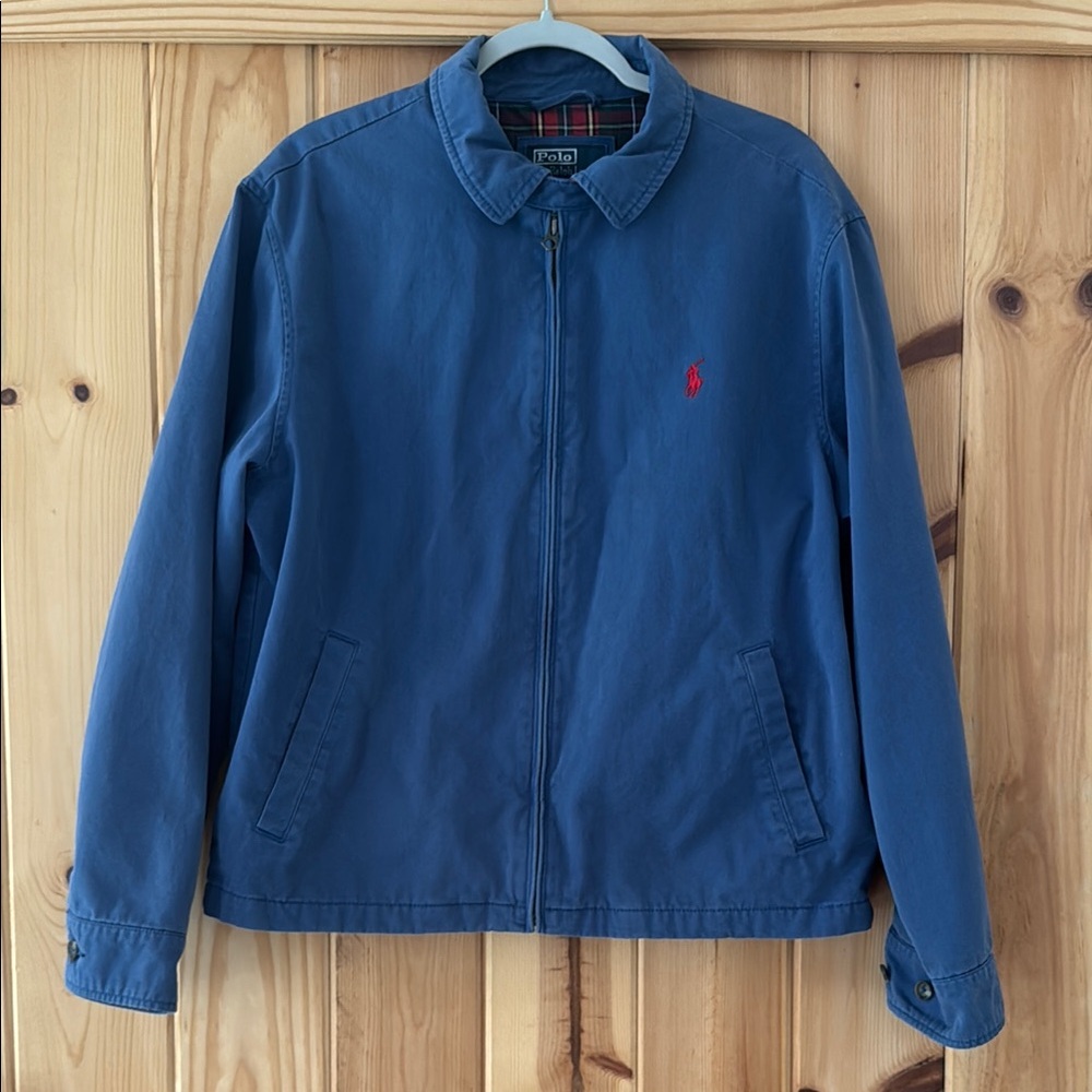 Polo Ralph Lauren Blue Jacket with Red Logo